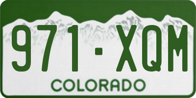 CO license plate 971XQM