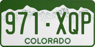 CO license plate 971XQP