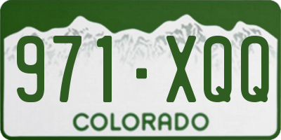 CO license plate 971XQQ