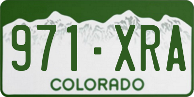 CO license plate 971XRA