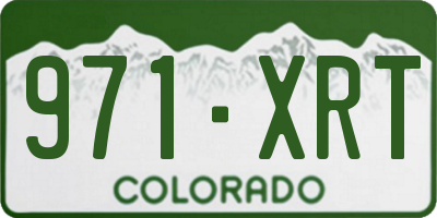CO license plate 971XRT