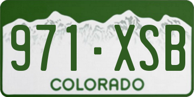 CO license plate 971XSB