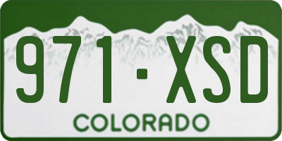 CO license plate 971XSD