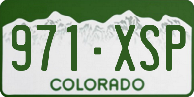 CO license plate 971XSP