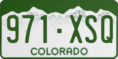 CO license plate 971XSQ