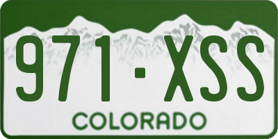 CO license plate 971XSS
