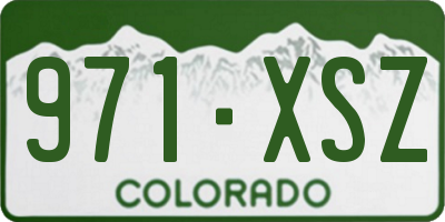 CO license plate 971XSZ