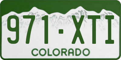 CO license plate 971XTI