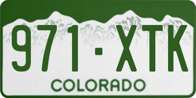 CO license plate 971XTK