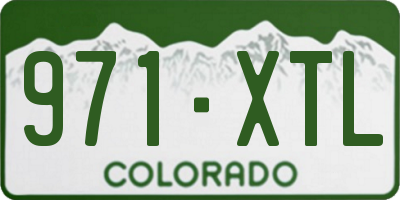 CO license plate 971XTL