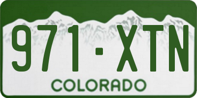 CO license plate 971XTN