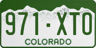 CO license plate 971XTO
