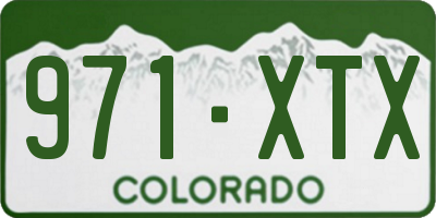 CO license plate 971XTX