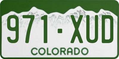CO license plate 971XUD