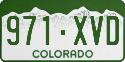CO license plate 971XVD