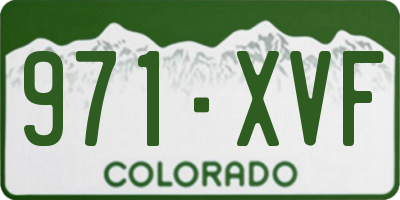 CO license plate 971XVF