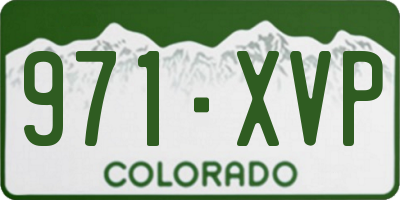 CO license plate 971XVP