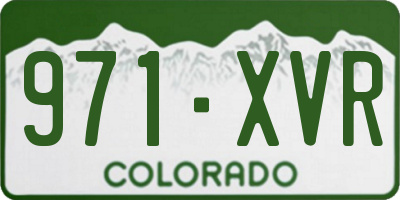 CO license plate 971XVR