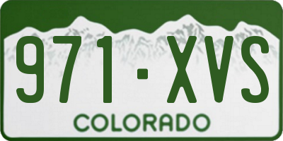 CO license plate 971XVS