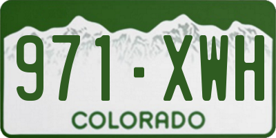 CO license plate 971XWH
