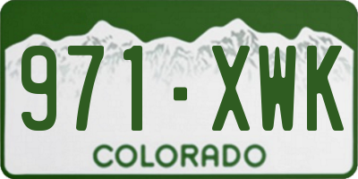 CO license plate 971XWK