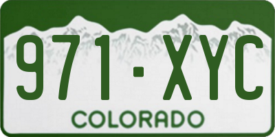 CO license plate 971XYC