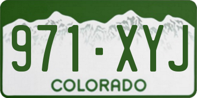 CO license plate 971XYJ
