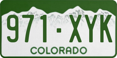 CO license plate 971XYK