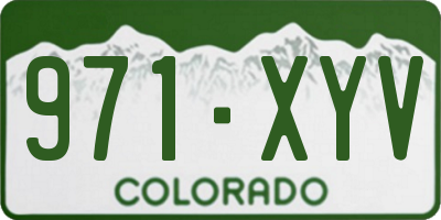 CO license plate 971XYV