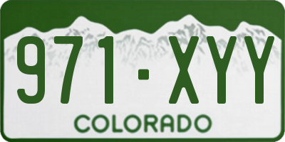 CO license plate 971XYY