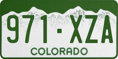 CO license plate 971XZA