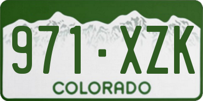 CO license plate 971XZK