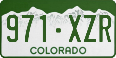 CO license plate 971XZR