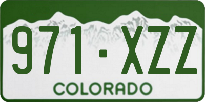 CO license plate 971XZZ