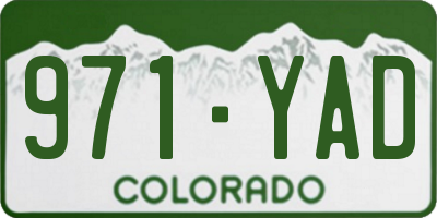 CO license plate 971YAD