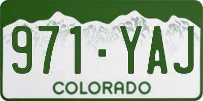 CO license plate 971YAJ