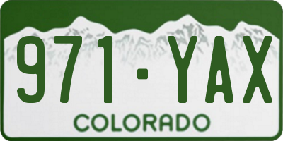 CO license plate 971YAX