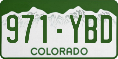 CO license plate 971YBD