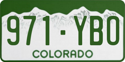 CO license plate 971YBO
