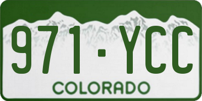 CO license plate 971YCC