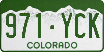 CO license plate 971YCK