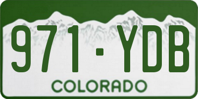 CO license plate 971YDB
