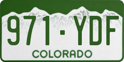 CO license plate 971YDF
