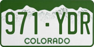 CO license plate 971YDR