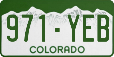 CO license plate 971YEB