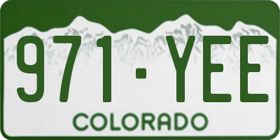 CO license plate 971YEE