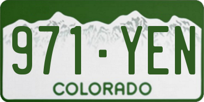 CO license plate 971YEN