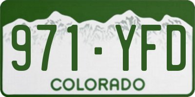 CO license plate 971YFD