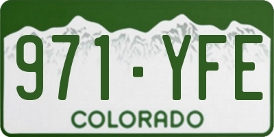 CO license plate 971YFE