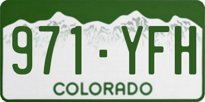 CO license plate 971YFH